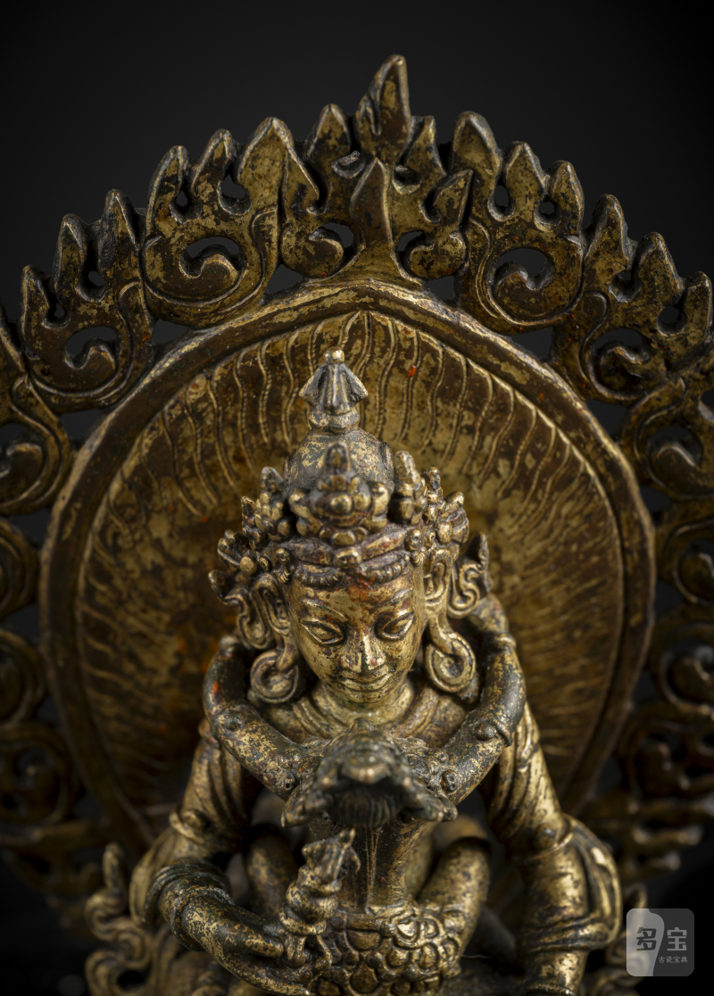 A GILT-COPPER FIGURE OF VAJRADHARA AND HIS CONSORT - 图3